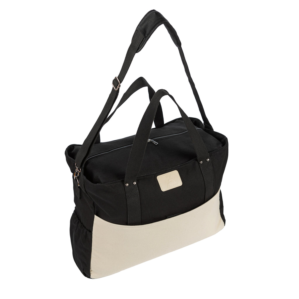 Black & Beige Personalized Travel Bag