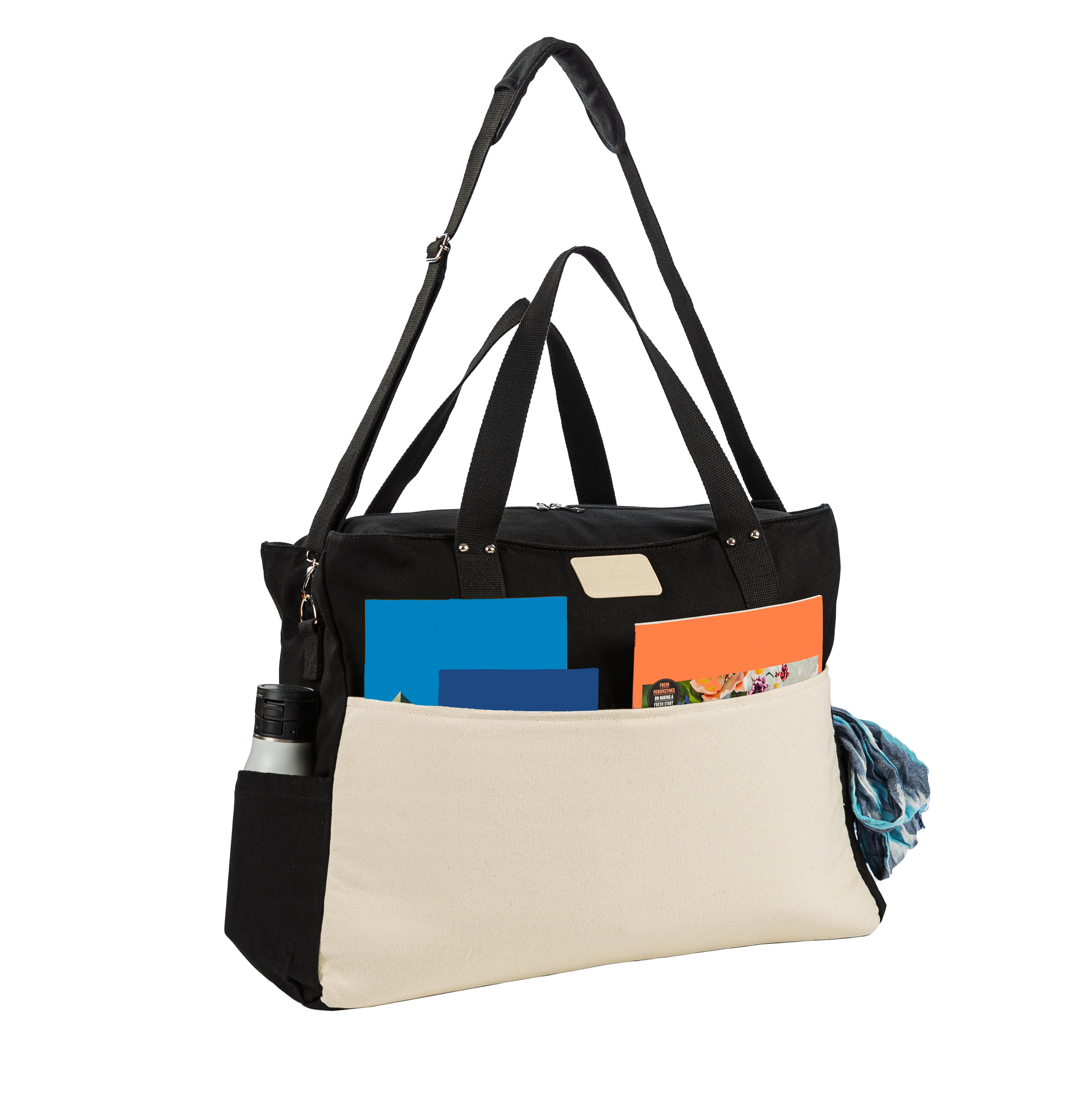 Black & Beige Personalized Travel Bag